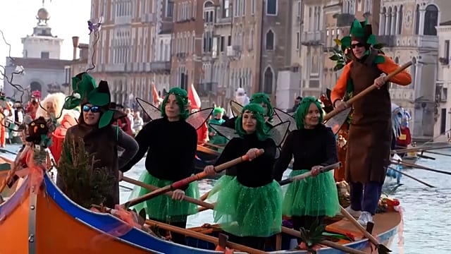Venice carnival begins with colorful boat parade and nod to 2026 Olympics