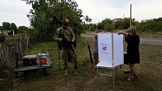 Russia stages early voting in occupied Ukraine ahead of national election