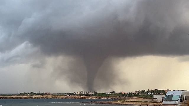 Rare waterspouts hit western Sicily, destroying houses and school