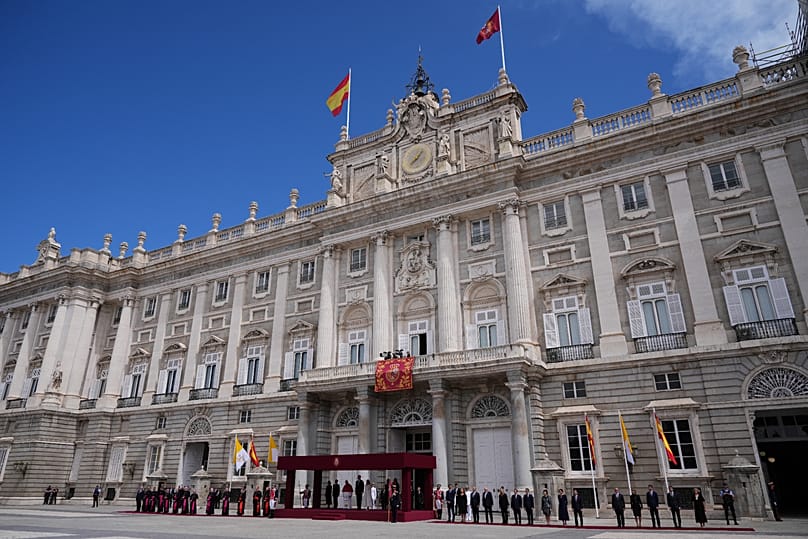 Comitiva y recepción en el Palacio Real, Madrid, 6 de junio de 2026
