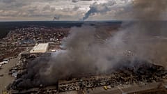 Cidade de Irpin, Ucrânia, após os bombardeamentos das forças militares russas, este domingo 6 de março, 2022