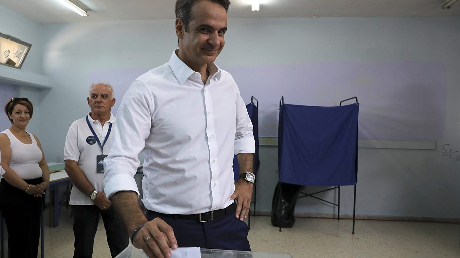 Ο Κυριάκος Μητσοτάκης ψήφισε στην Αθήνα