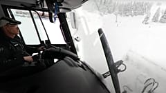 A bord d'une dameuse de Courchevel