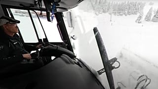 A bord d'une dameuse de Courchevel
