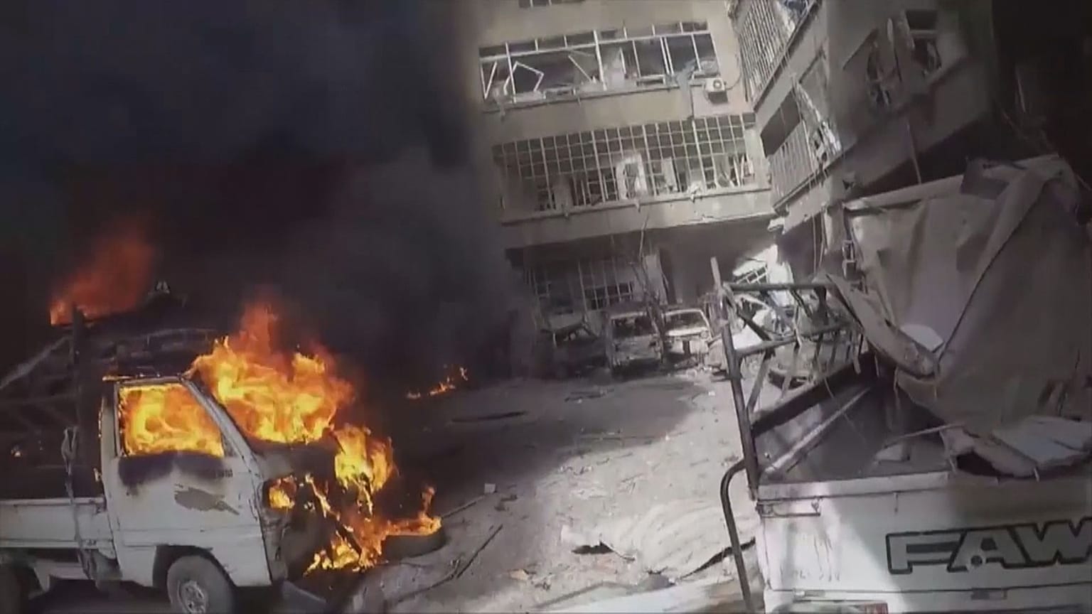 Syrian White Helmets release video of Ghouta destruction