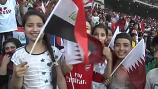 مشجعي مباراة القطر والعراق في ملعب البصرة