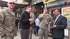 ABD'li komutanlar Menbiç kent merkezinde 