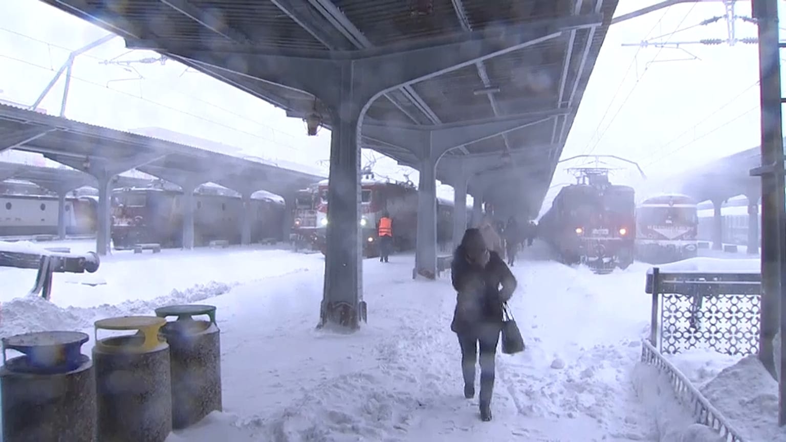 Il neige (beaucoup) en Roumanie