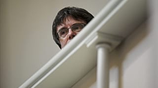 Carles Puigdemont durante la sua visita in Finlandia