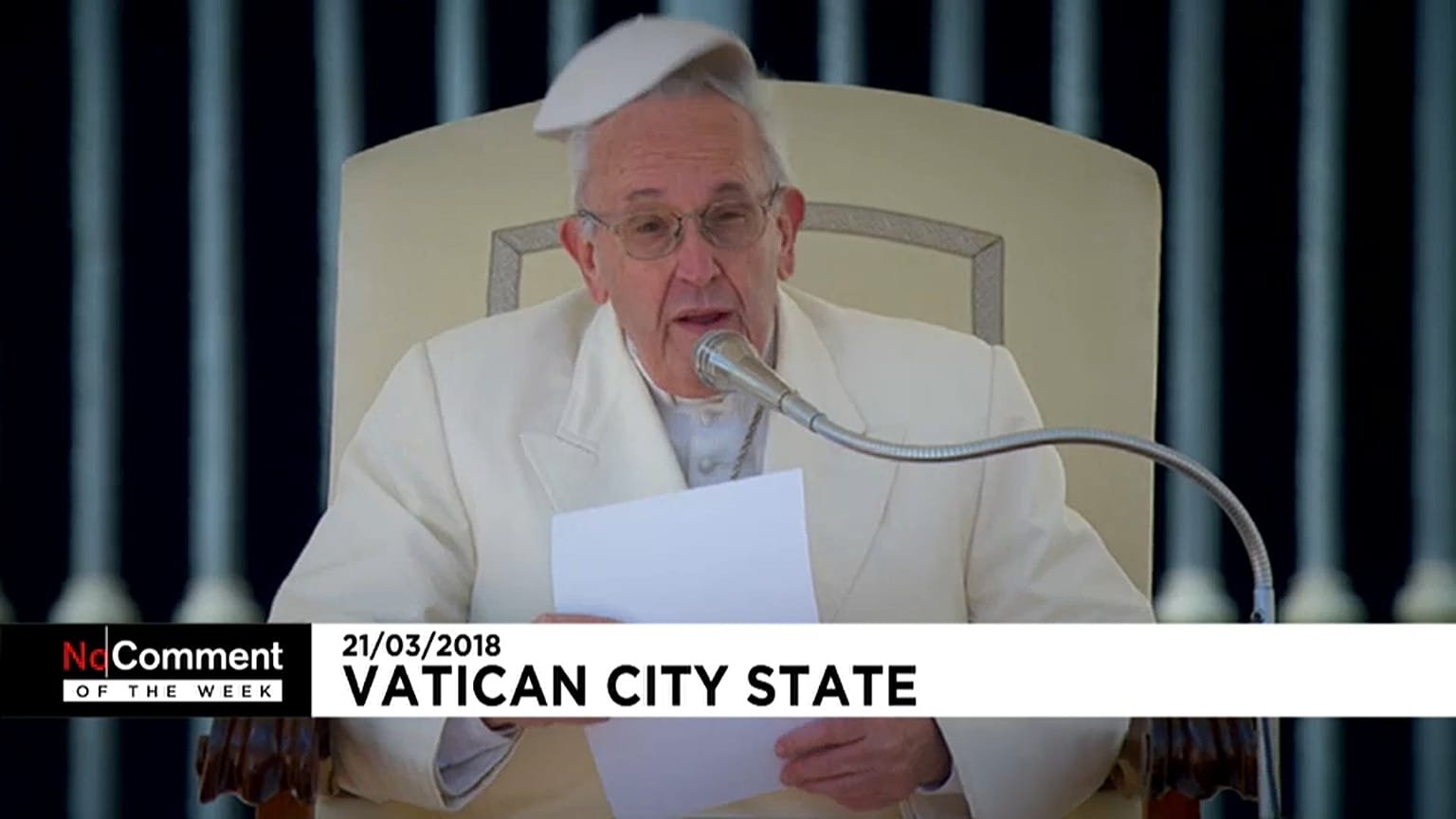 Pope Breaks Into Laughter After Losing his Cap
