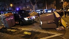 Tüntetés és dulakodás Barcelonában