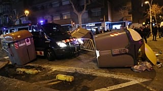 Tüntetés és dulakodás Barcelonában