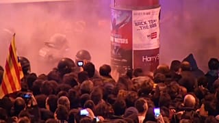 Police and demonstrators clashed in Barcelona after former Catalan leader Carles Puigdemont arrested
