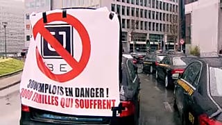 Protesting taxi drivers snarl up Brussels