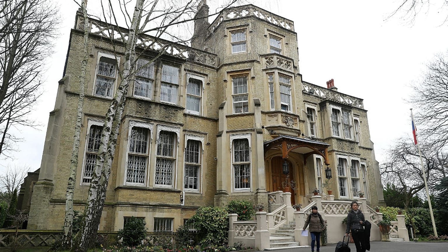 Russia's Embassy is seen in London