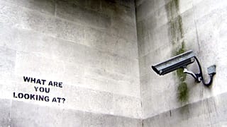 old shoot from London, summer '05 - (stencil by banksy).