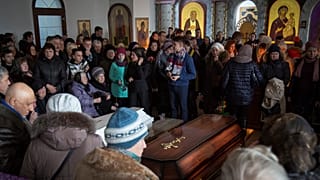 Отпевание жертв пожара в Кемерове