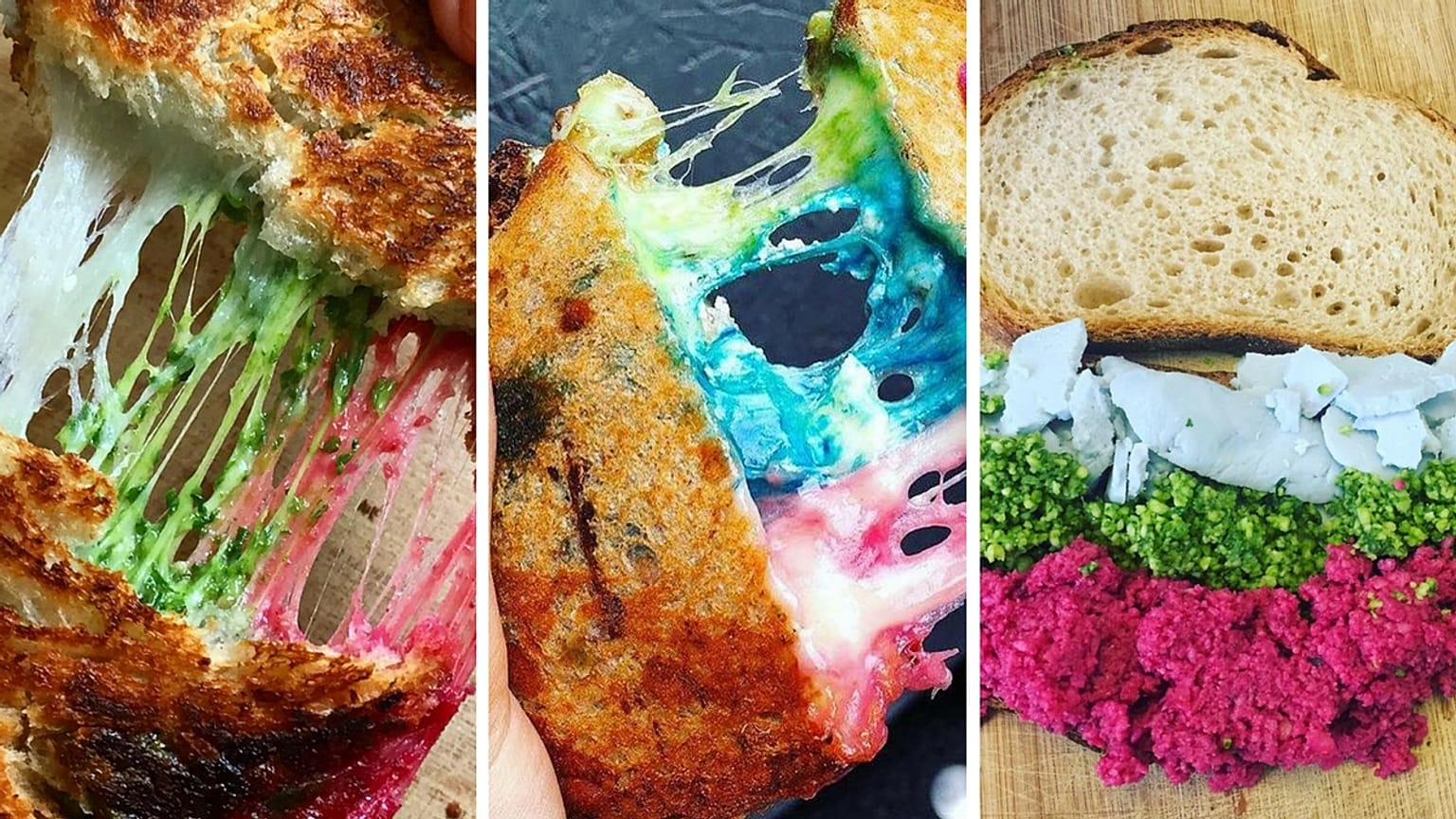 Rainbow toasts for Easter 