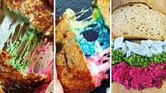 Rainbow toasts for Easter 