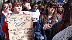 Protesters rally across Ireland over handling of high-profile rape trial 