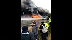 Brand am Londoner Flughafen Stansted