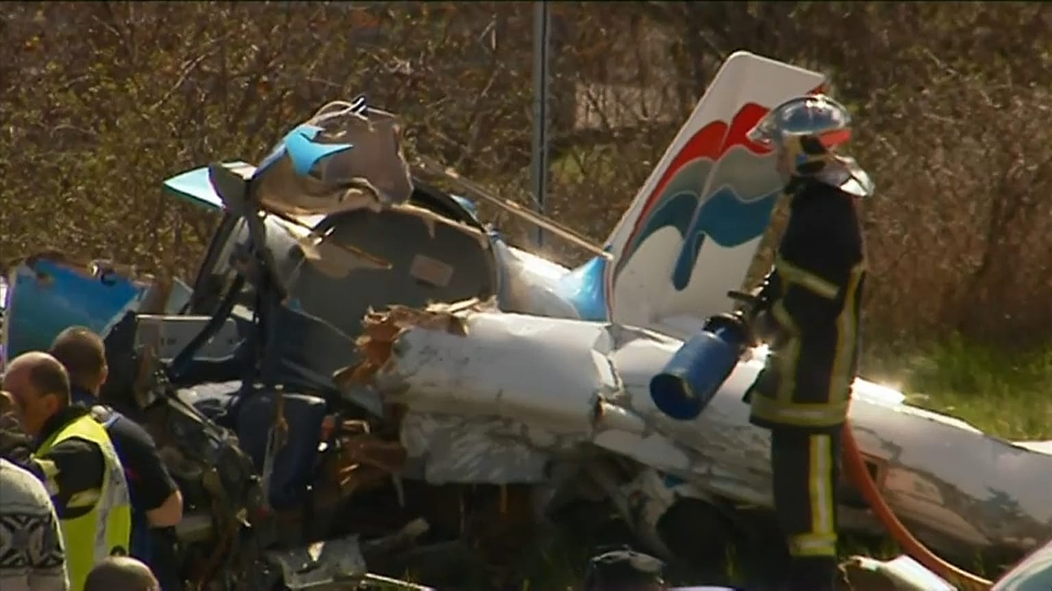 Plane crashes on motorway near Lyon killing two