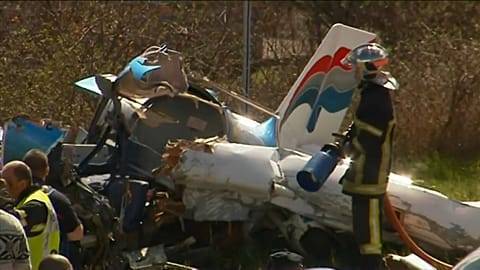 Plane crashes on motorway near Lyon killing two