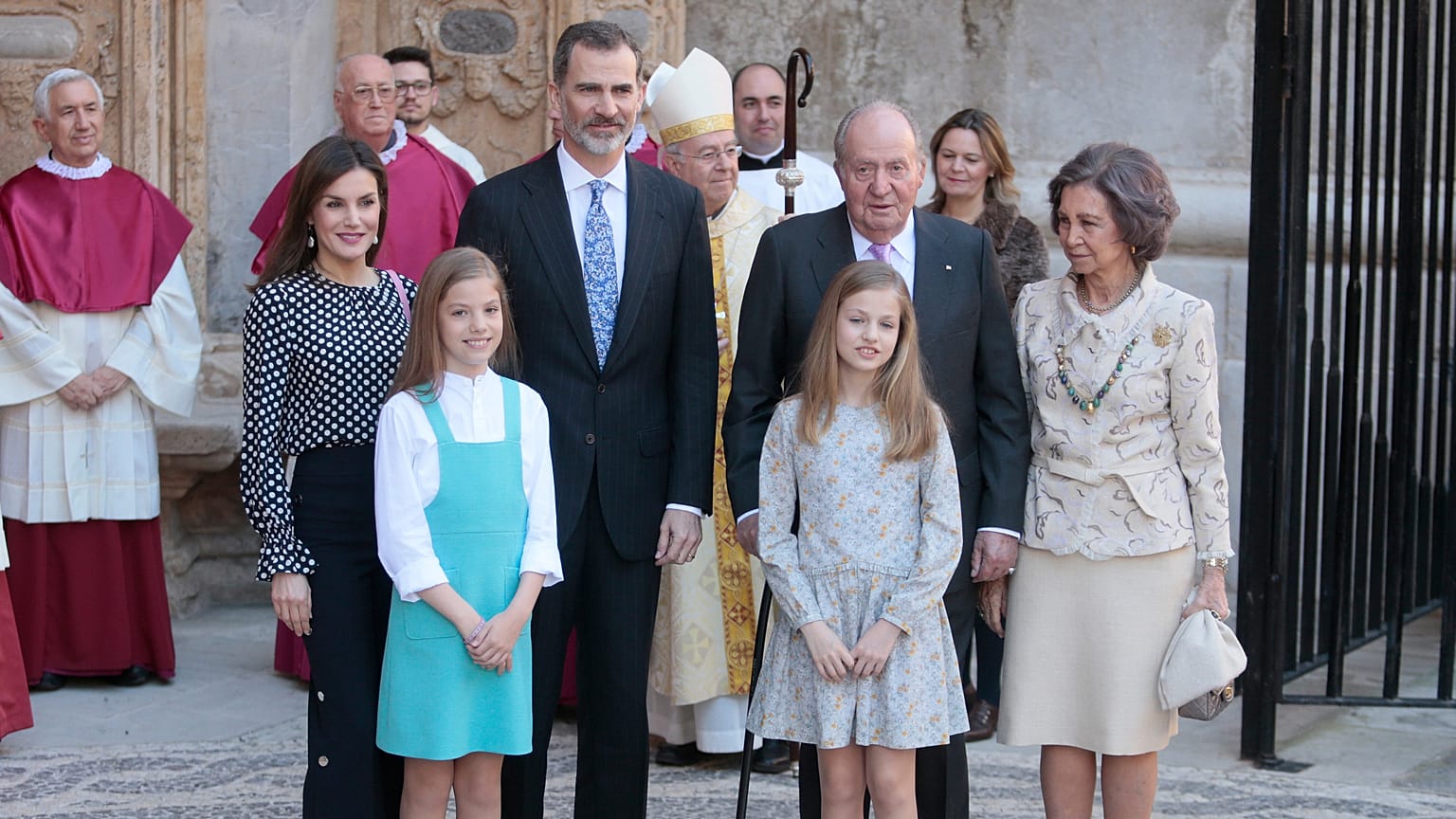El rey Juan Carlos en la misa de Pascua tras cuatro años de ausencia