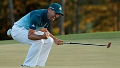 Sergio García celebra la victoria en el Masters de Augusta 2017