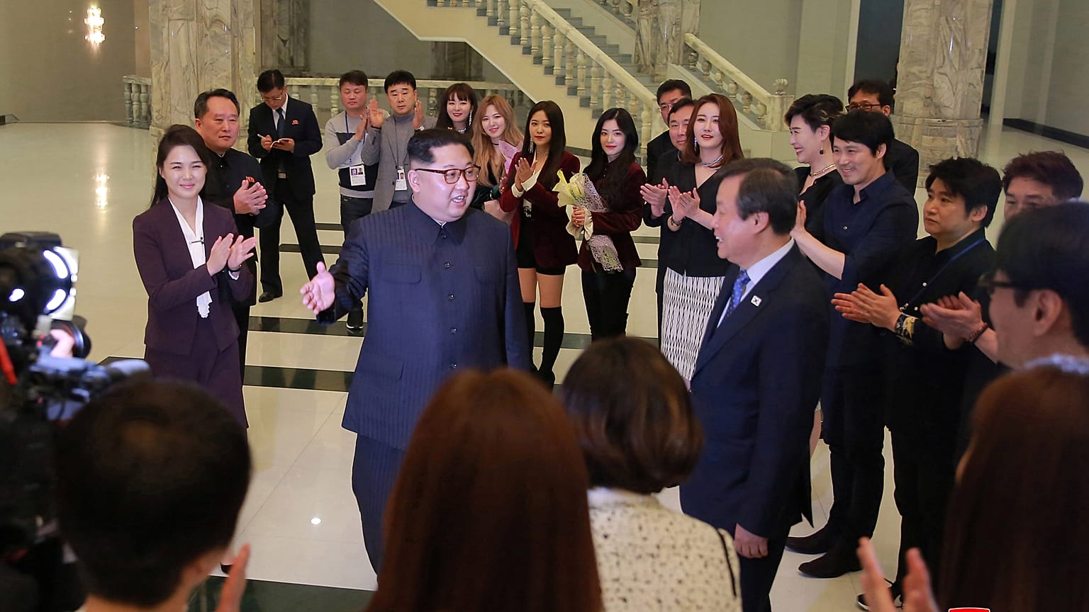 Kim Jong-un a un concerto di artisti della Corea del Sud