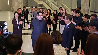 Kim Jong-un a un concerto di artisti della Corea del Sud