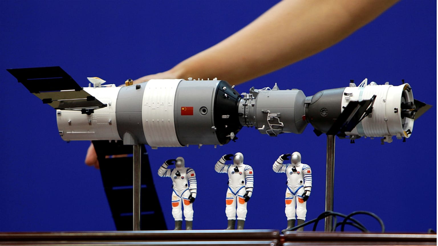 Modelo do laboratório espacial chinês que acaba de se desintegrar