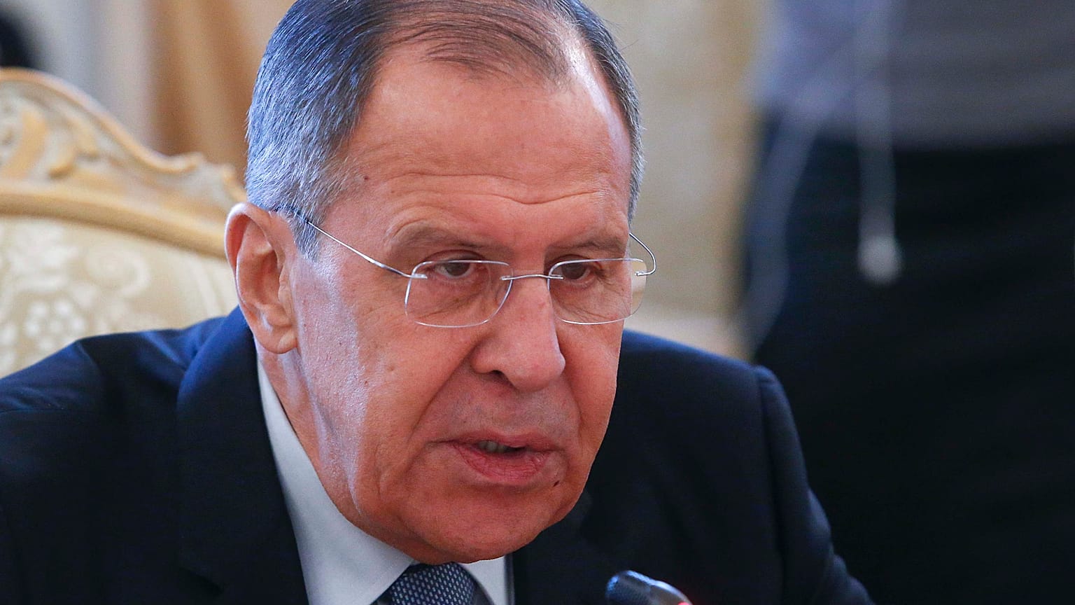 The Russian Foreign Minister said Britain could benefit from poisoning.