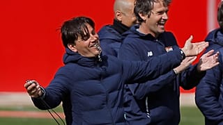 Vincenzo Montella durante el entrenamiento del Sevilla