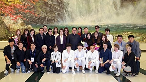 Kim Jong Un em concerto K-pop 