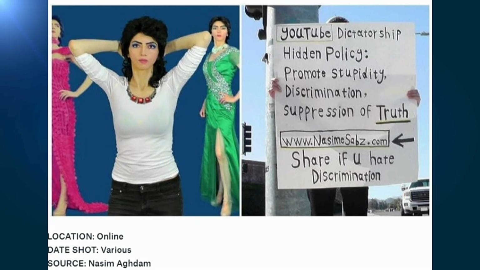 Агдам обвиняла YouTube в "дискриминации"