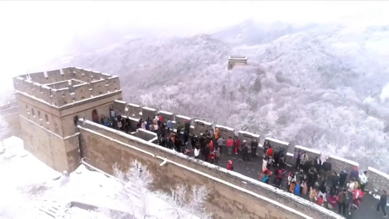 O inverno chegou à Muralha da China