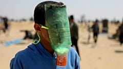  ماسک دست‌ساز یک کودک فلسطینی در راهپیمایی بازگشت