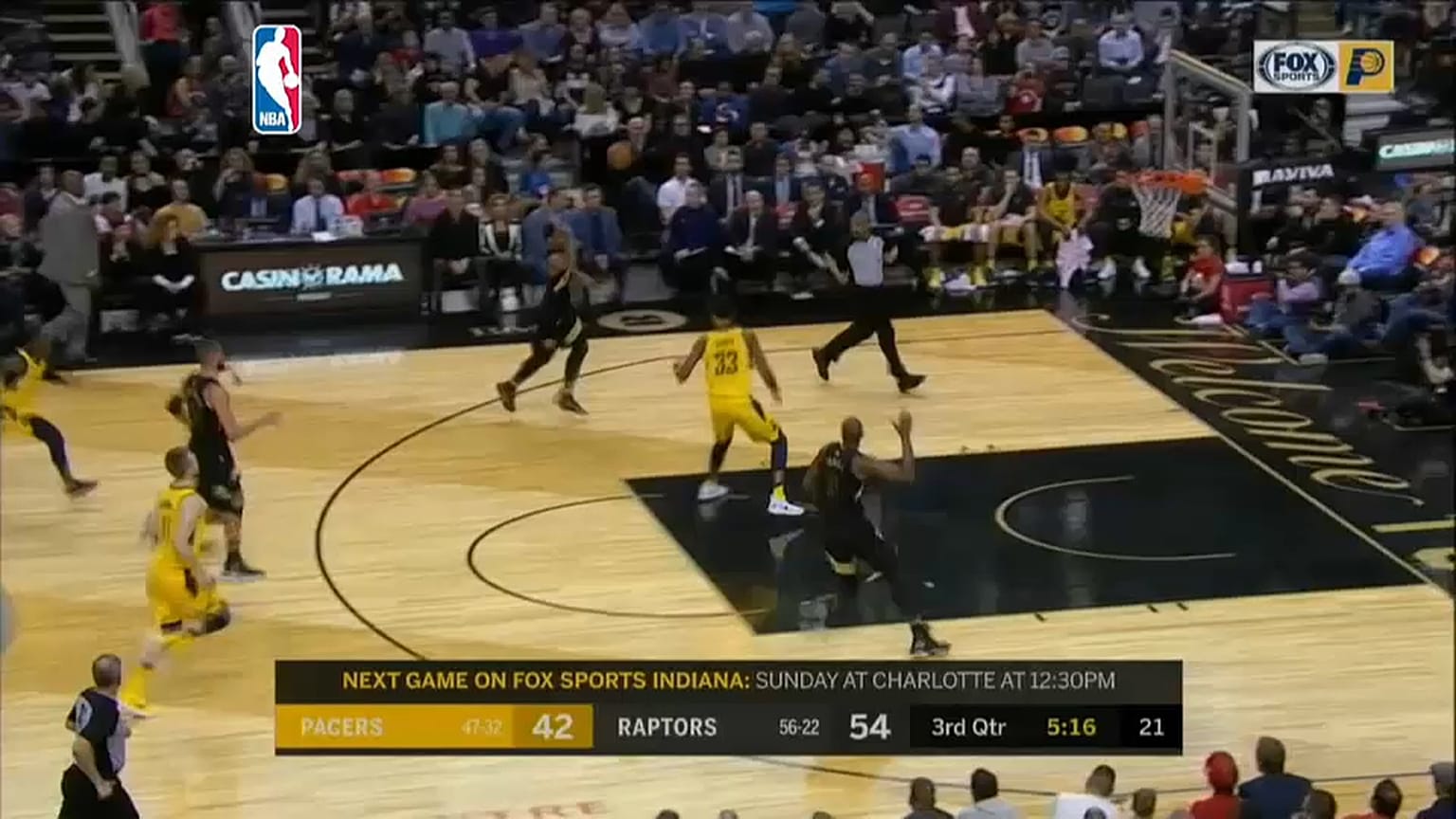 The Raptors overcame Indiana