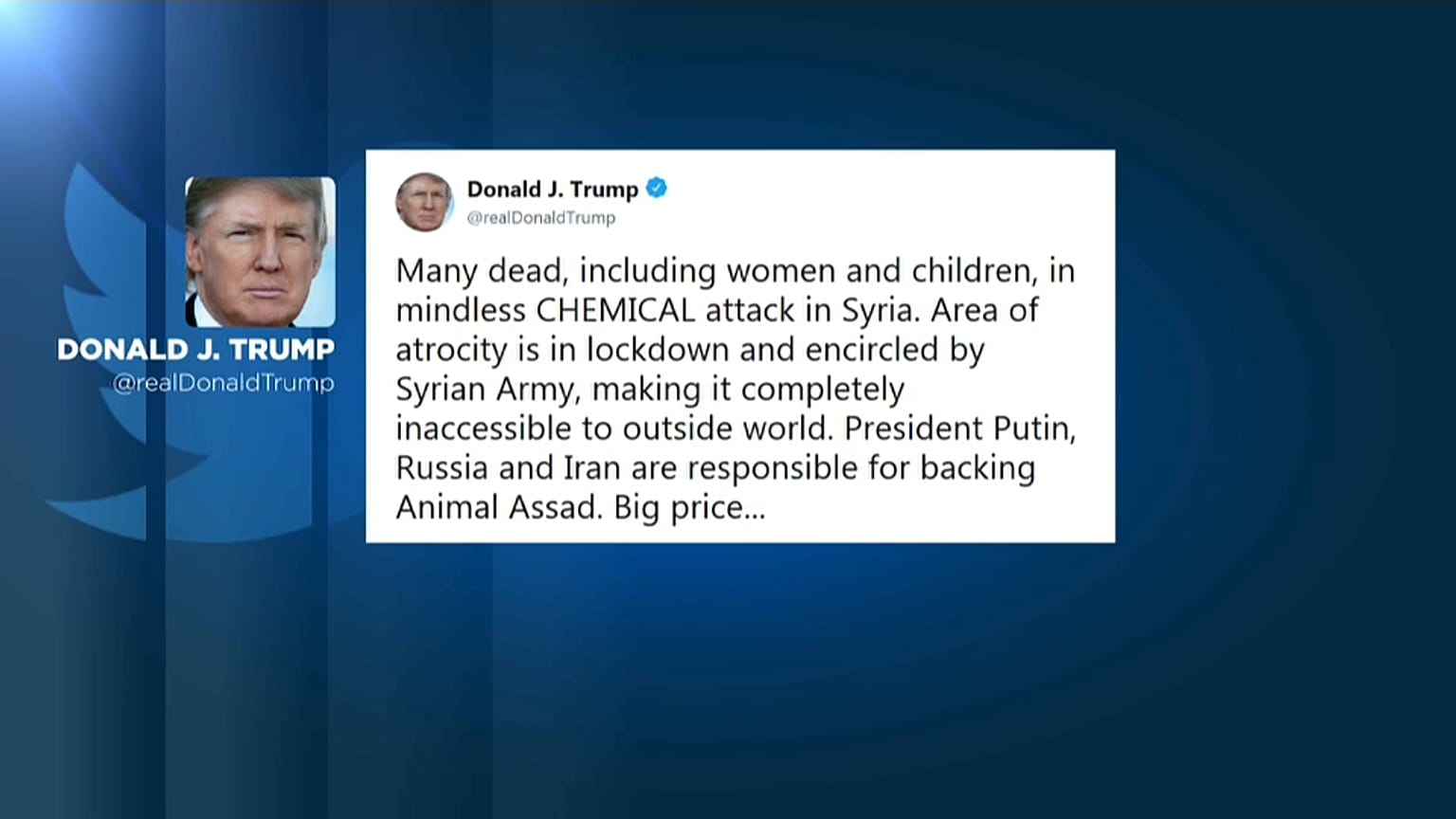 Trump culpa a Putin del ataque a Duma
