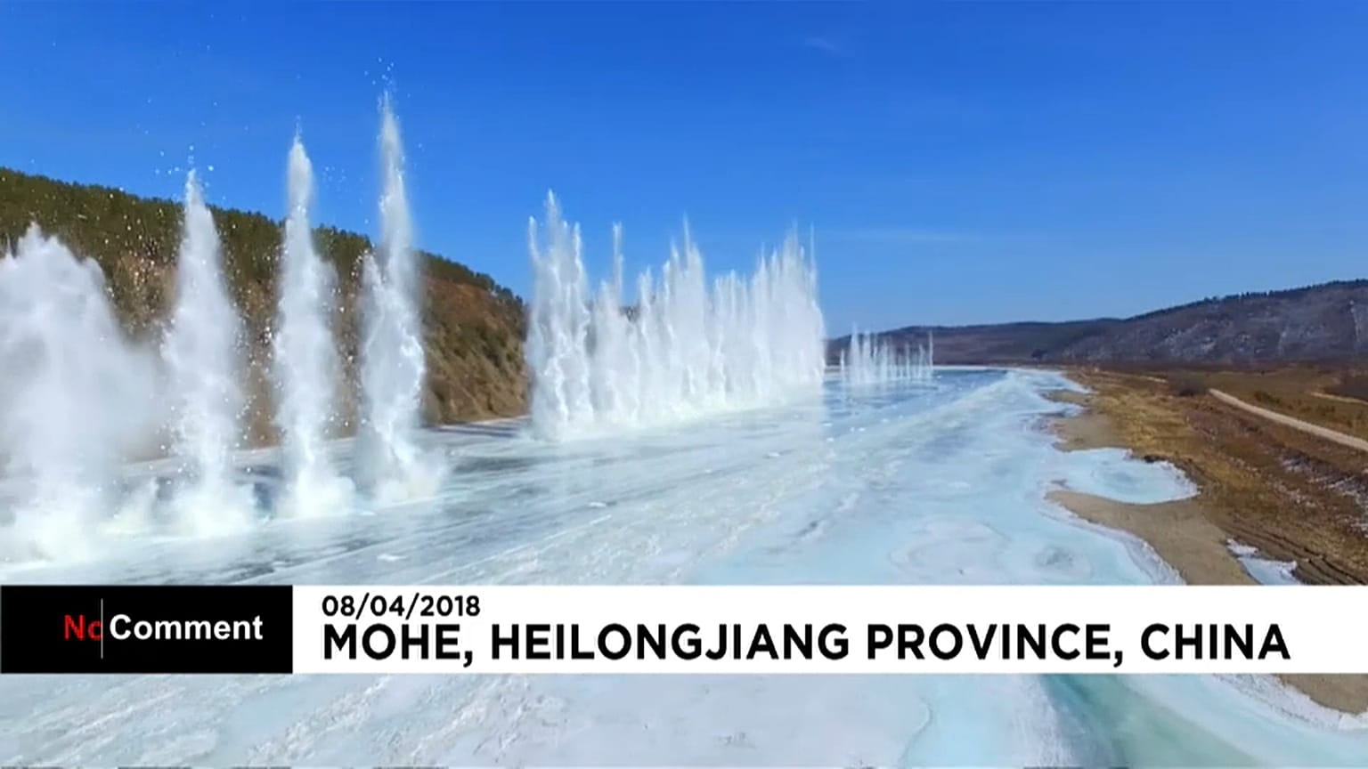 Eisbrechende Sprengungen