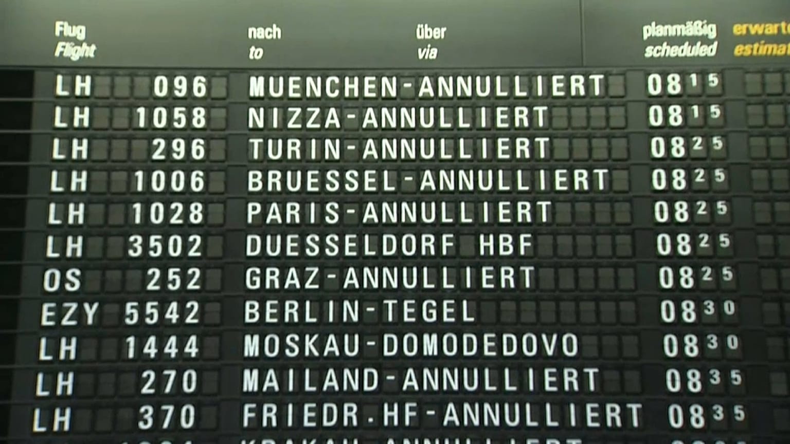 Greve em aeroportos alemães perturba tráfego aéreo na Europa