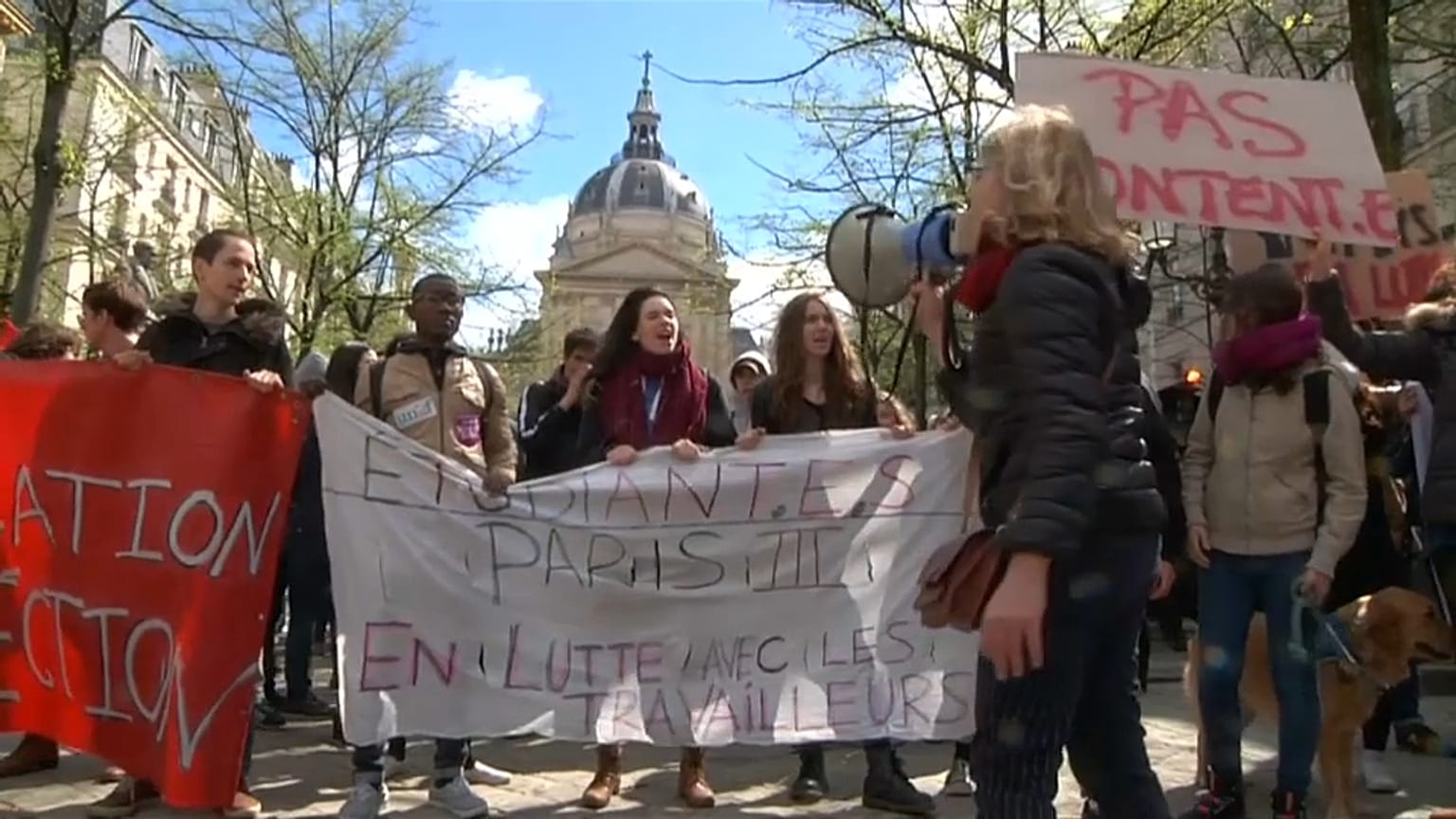 Protestas de estudiantes en Francia