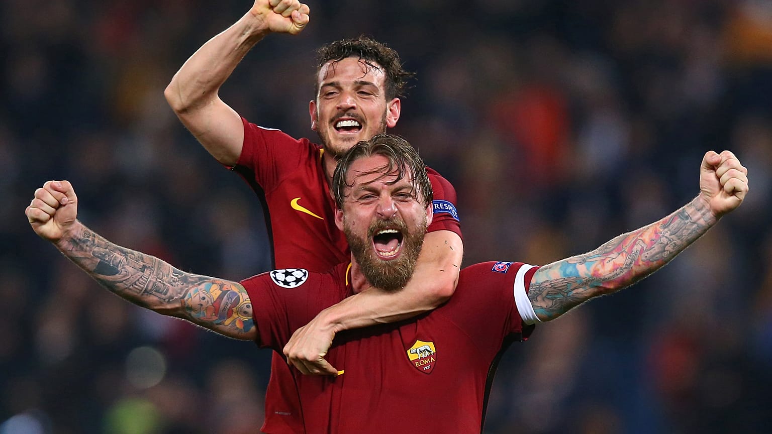 Festa em Roma, choque em Barcelona