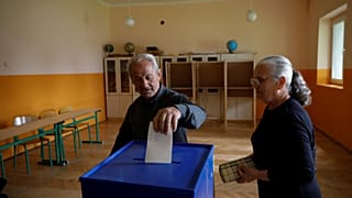 People in Montenegro cast their votes
