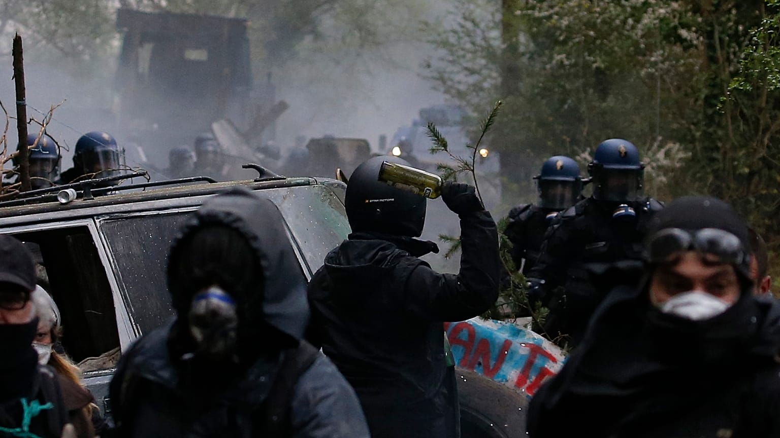 Proteste in Notre-Dame-des-Landes bei Nantes