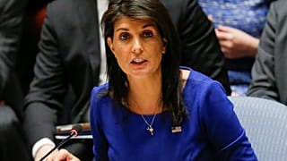Die UN-Botschafterin der USA Nikki Haley in New York