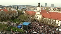Around 30,000 people attended Sunday's protest rally in Bratislava