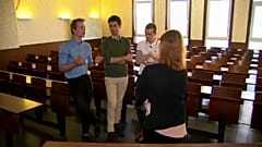 Estudantes entrevistados pela repórter da euronews, Isabel Marques da Silva