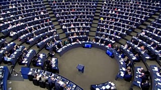 L'aula del Parlamento europeo di Strasburgo